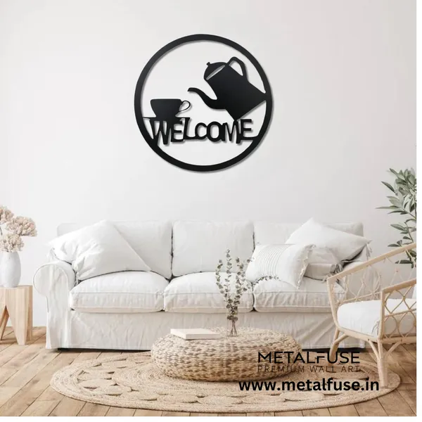 Black_Welcome_Tea_&_Cup_-_Wood_Wall_Art