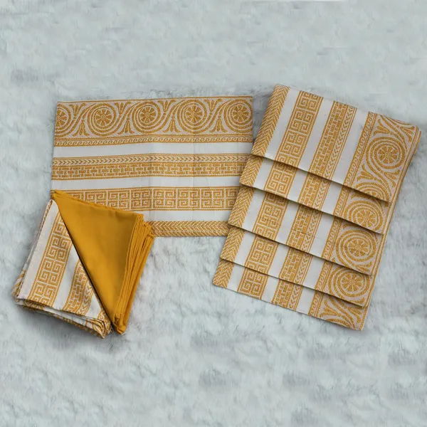 Pack_of_18_Piece_Cotton_Yellow_Plaza_Circular_Lurex_Collection_Place_Mat_With_Napkin_For_Dining_Room_and_Living_Room