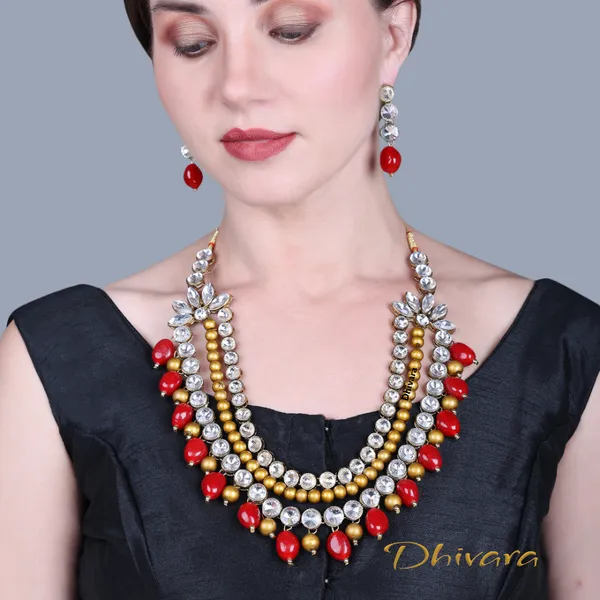 Three_Layer_Antique_Red_Alloy_Copper_Red_Jewellery_Set_For_Women