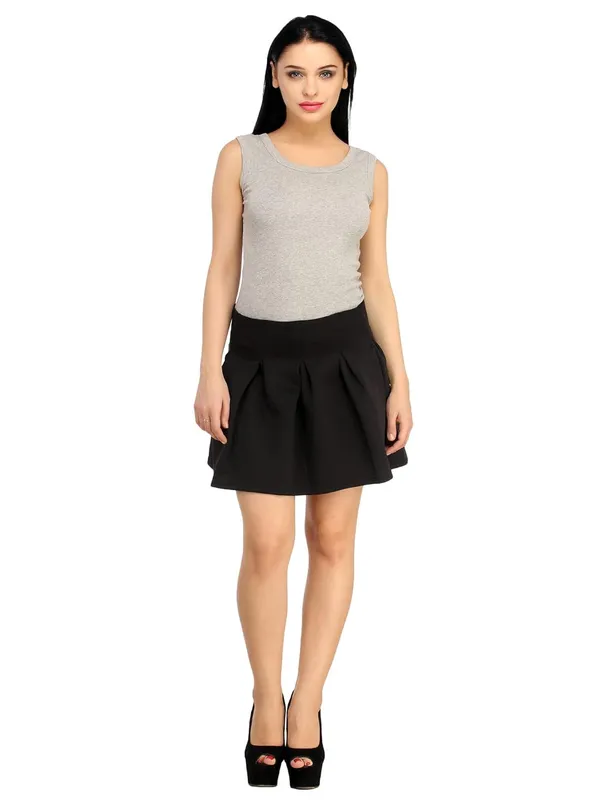 Casual_Cotton_Pleated_Short_Mini_Skirt_For_Women