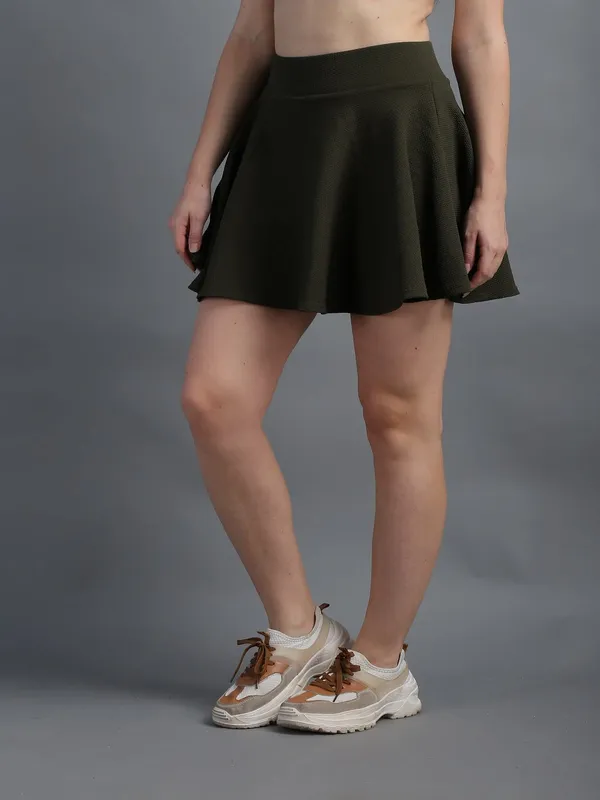 Casual_Stretchable_Flared_Skater_Short_Mini_Skirt_For_Women