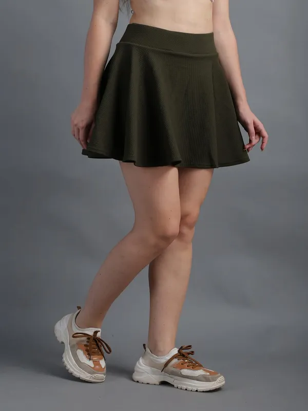 Casual_Stretchable_Flared_Skater_Short_Mini_Skirt_For_Women