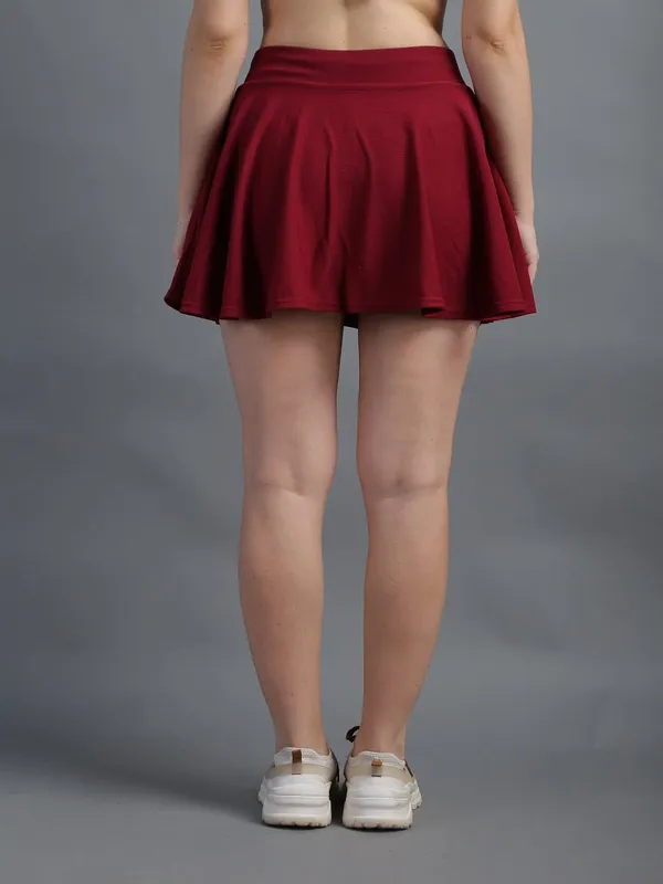 Casual_Stretchable_Flared_Skater_Short_Mini_Skirt_For_Women
