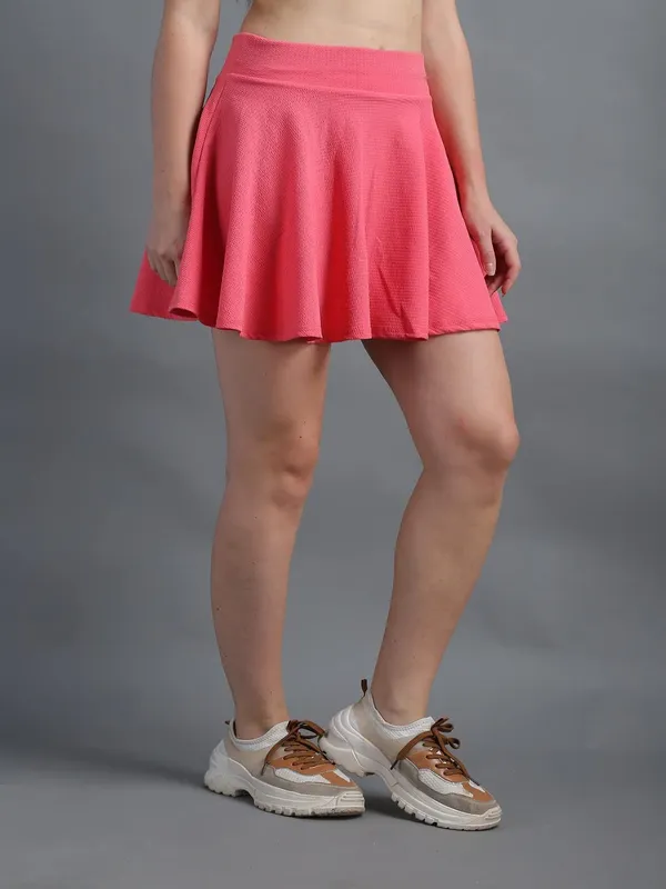 Casual_Stretchable_Flared_Skater_Short_Mini_Skirt_For_Women