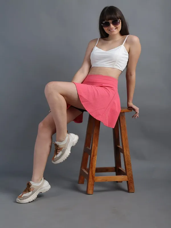 Casual_Stretchable_Flared_Skater_Short_Mini_Skirt_For_Women