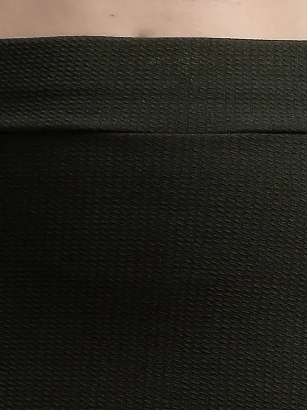 Black_Casual_High_Waist_Straight_Knee_Length_Pencil_Skirt_For_Women