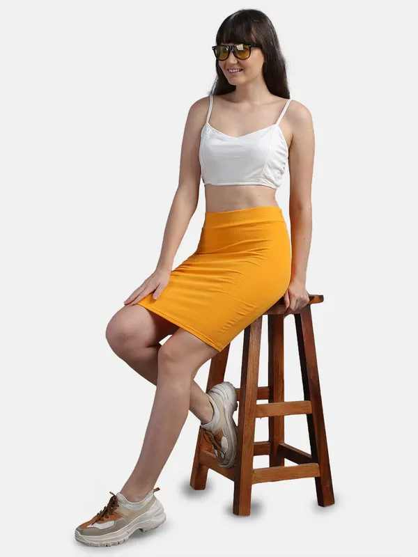 Casual_High_Waist_Straight_Knee_Length_Pencil_Skirt_For_Women