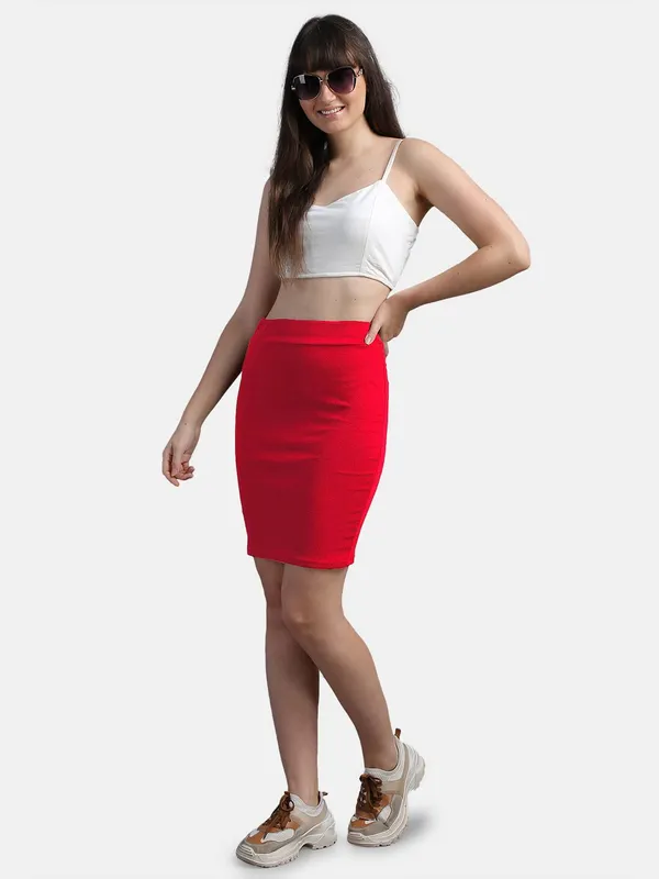 Casual_High_Waist_Straight_Knee_Length_Pencil_Skirt_For_Women