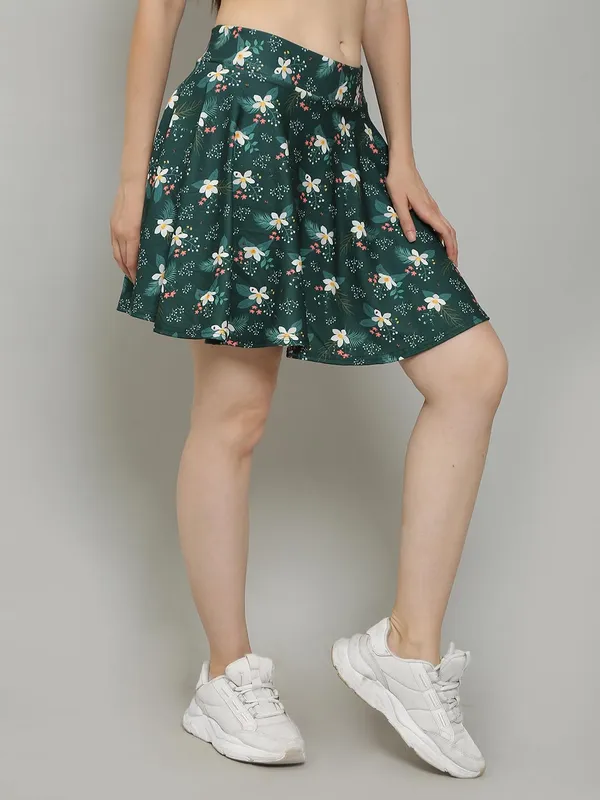 Floral_Printed_Short_Skater_Mini_Skirt_with_Attached_Inner_Short_Skorts_For_Women