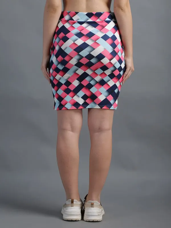 Geomatric_Printed_Casual_Knee_Length_Straight_Pencil_Skirt_For_Women