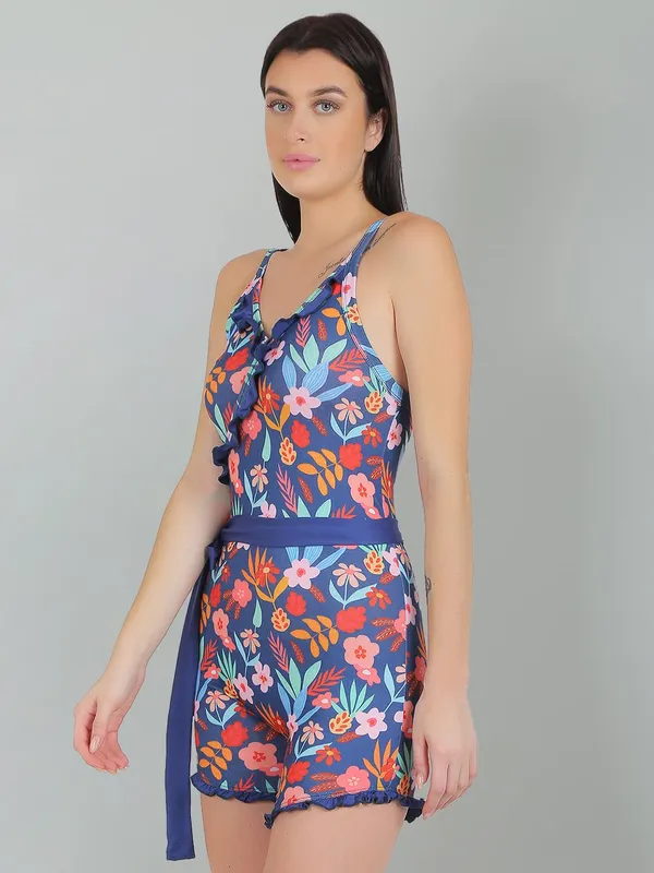 Navy_Floral_Printed_Frill_Edges_Legsuit_Padded_One_Piece_Swimsuits_For_Women_&_Girls