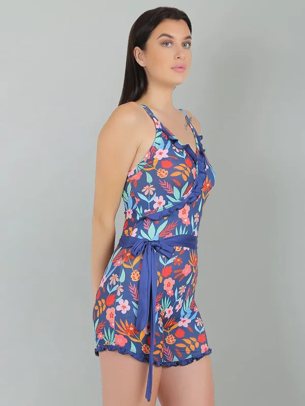 Navy_Floral_Printed_Frill_Edges_Legsuit_Padded_One_Piece_Swimsuits_For_Women_&_Girls