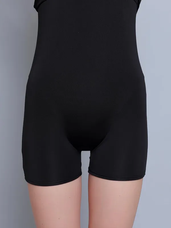 Black_Black_Frock_Style_With_Inner_Short_Padded_One_Piece_Swimwear_For_Women_&_Girls