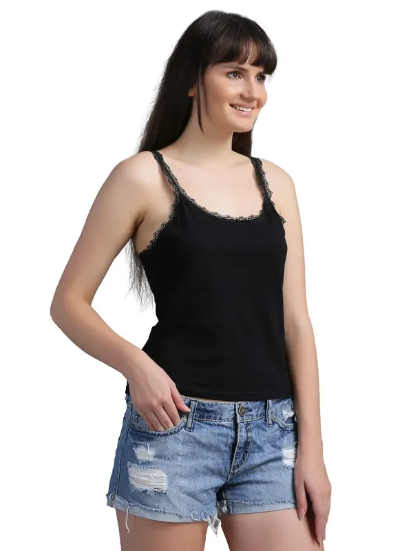 Black_Cotton_Round_Neck_Comfortable_Regular_Fit_Everyday_Wear_Camisole_Slip_For_Women_&_Girls