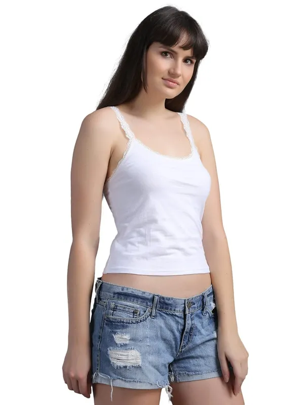 White_Cotton_Round_Neck_Comfortable_Regular_Fit_Everyday_Wear_Camisole_Slip_For_Women_&_Girls