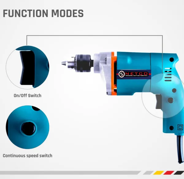 10_Mm_Drill_Machine_Netco_Heavy_Duty_450_Watt_Impact_Driver_(10_Mm_Chuck_Size,_450_W)