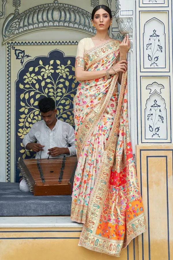 New_Kashmiri_Weaving_Pure_Zari_Saree_-_with_Saree_Cover