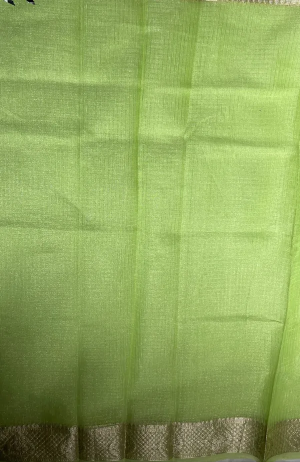 Humairah_Presents_Pista_Green_Supernet_Banarasi_Tissue_Silver_Zari_Stripe_and_Silver_Floral_Zari_Border_with_Stripe_Pista_Green_Blouse_Banarasi_Saree