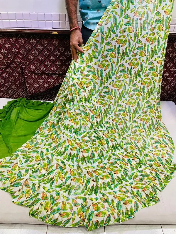Printed_Bollywood_Georgette_Saree_(Green)