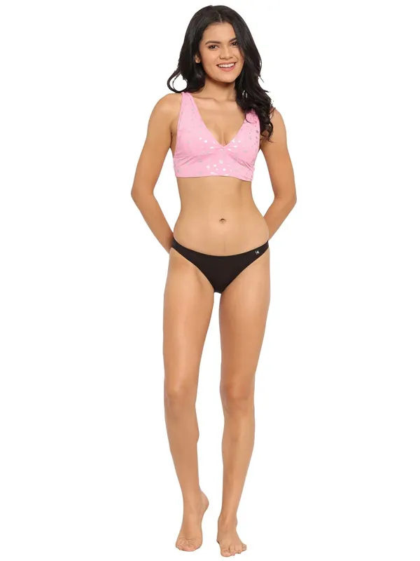 Polka_Dot_Star_Print_Crop_Top_Bralette_Bra_For_Women