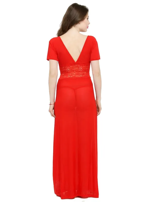 V-Neck_Splicing_Lace_Bridal_Maxi_Gown_Nighty_Night_Dress_Nightwear_For_Women