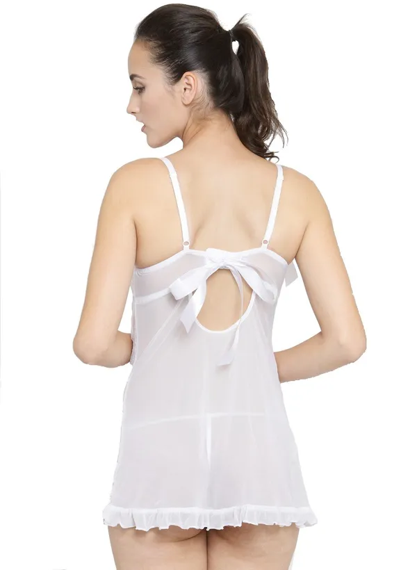 Floral_Lace_Short_Nighty_Nightwear_Bridal_Babydoll_Dress_For_Women