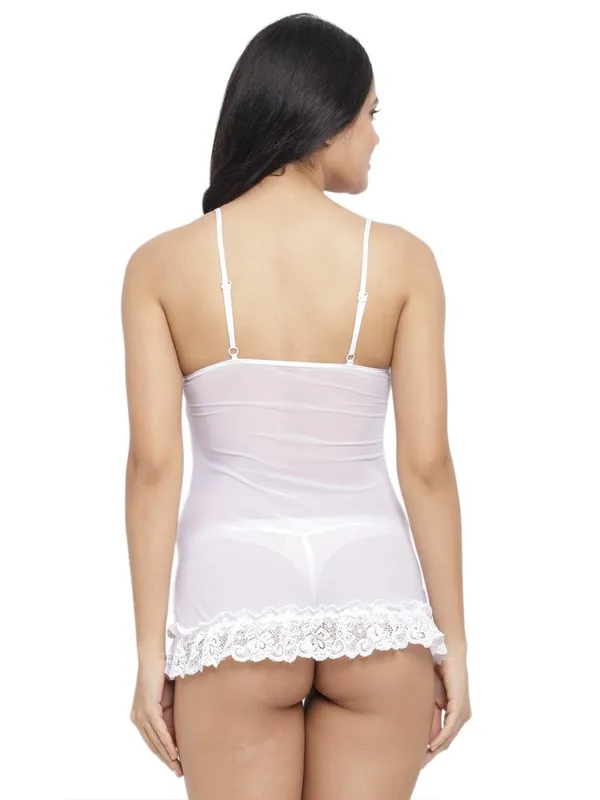 Sheer_Lace_Cups_Short_Nighty_Nightwear_Bridal_Babydoll_Dress_For_Women