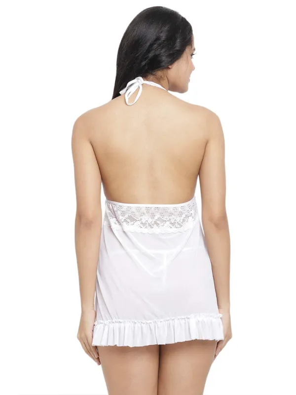Deep_Halter_Neck_Short_Nighty_Nightwear_Bridal_Babydoll_Dress_For_Women