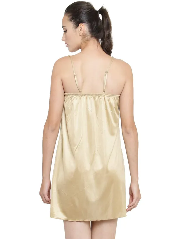 Satin_V_Neck_Short_Nighty_Nightwear_Bridal_Babydoll_Dress_For_Women