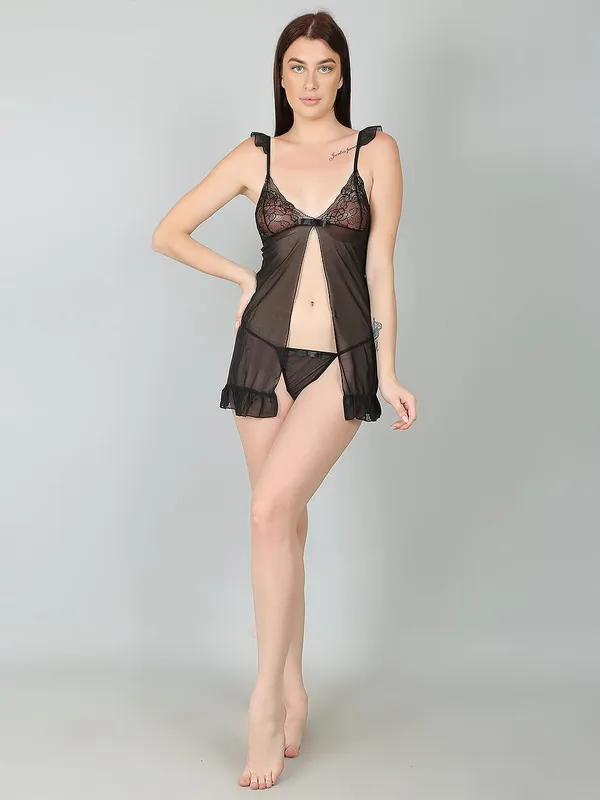 Angle_Wings_Short_Nighty_Nightwear_Bridal_Babydoll_Dress_For_Women