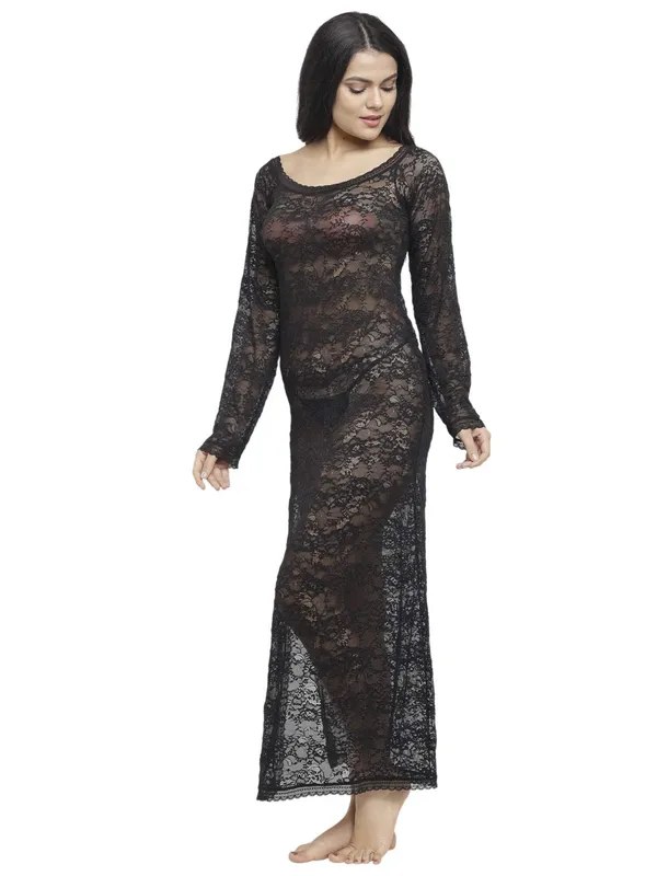Exotic_Lace_Open_Side_Long_Nighty_Night_Gown_Nightwear_For_Women