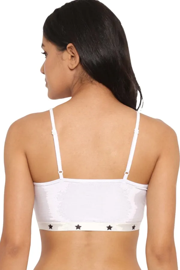 White_Star_Print_Edge_Regular_Tshirt_Bra_For_Women