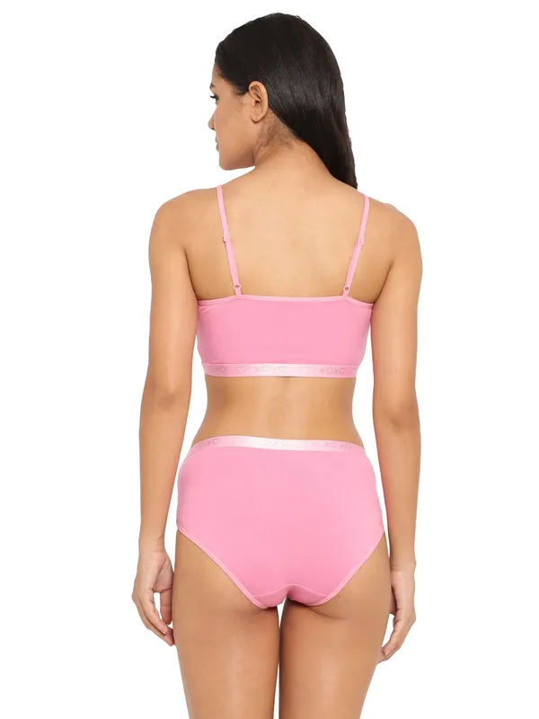 Pink_Cotton_Star_Print_Bra_Panty_Set_For_Women