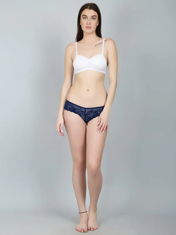 NavyBlue_Nylon_Lace_Bii_Brief_Panty_For_Women