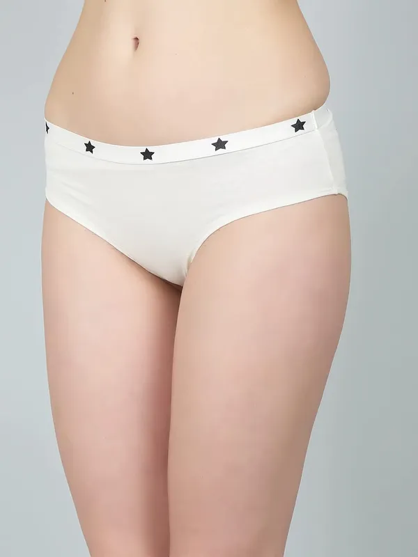White_Cotton_Star_Print_Hipster_Brief_Panty_For_Women