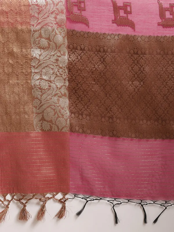 Magenta_Masrise_Cotton/Cotton_Banarasi_Sarees_For_Women