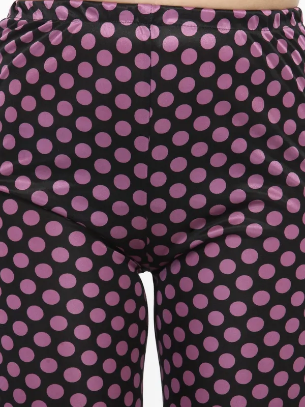 Purple_Satin_Polka_Print_Pyjama_Set_Nightsuit_For_Women