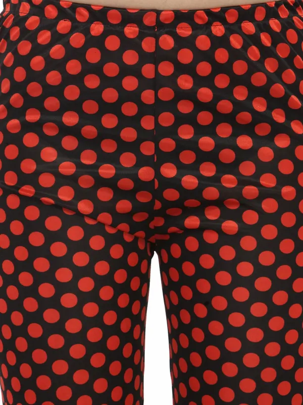 Red_Satin_Polka_Print_Pyjama_Set_Nightsuit_For_Women