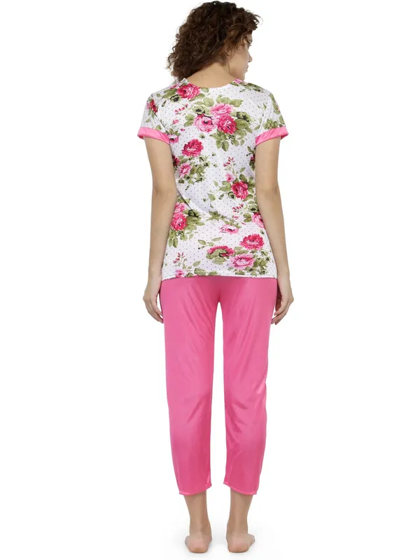 Pink_Satin_Floral_Print_Pyjama_Set_Nightsuit_For_Women