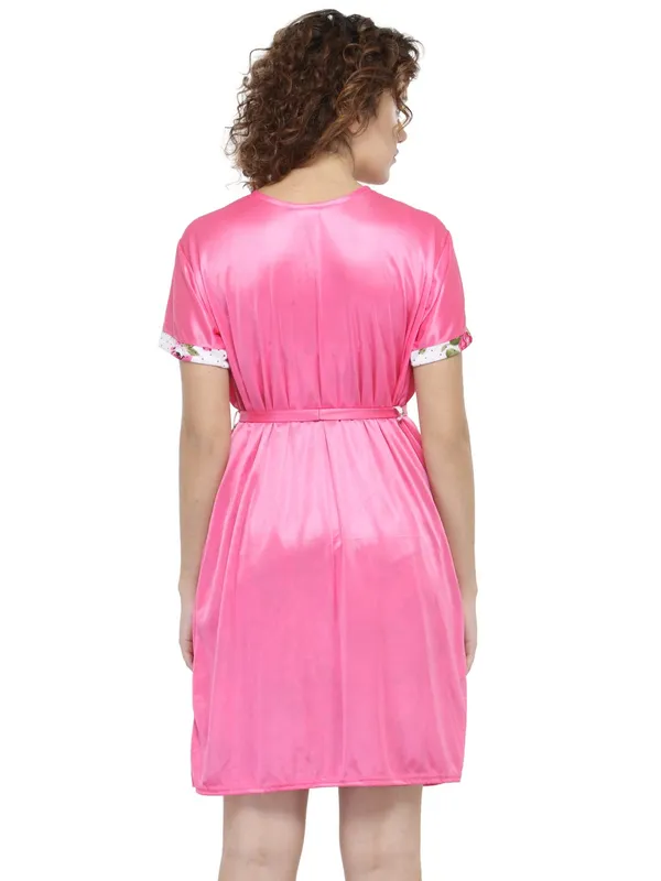 Pink_Satin_Printed_Nighty_with_Robe_Set_For_Women