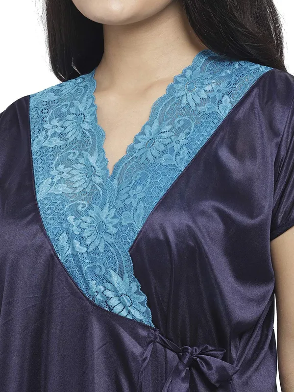 NavyBlue_Lace_Long_Nighty_Gown_with_Robe_For_Women