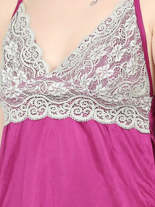 Purple_Loungewear_Lace_Trim_Top_and_Short_Set_For_Women