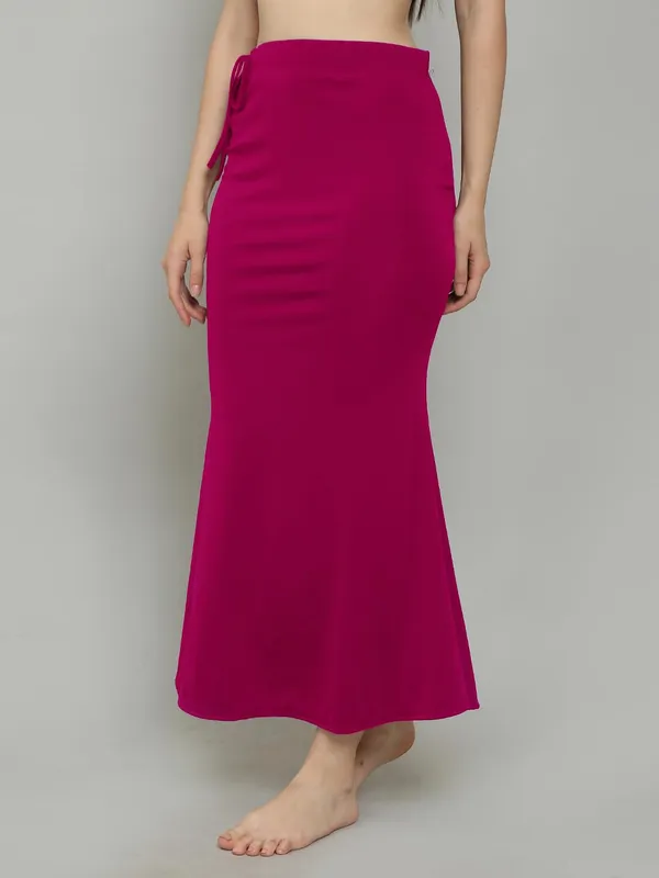 Magenta_Lycra_Solid_Fishcut_Petticoat_Skirt_Saree_Shapewear_For_Women_&_Girls