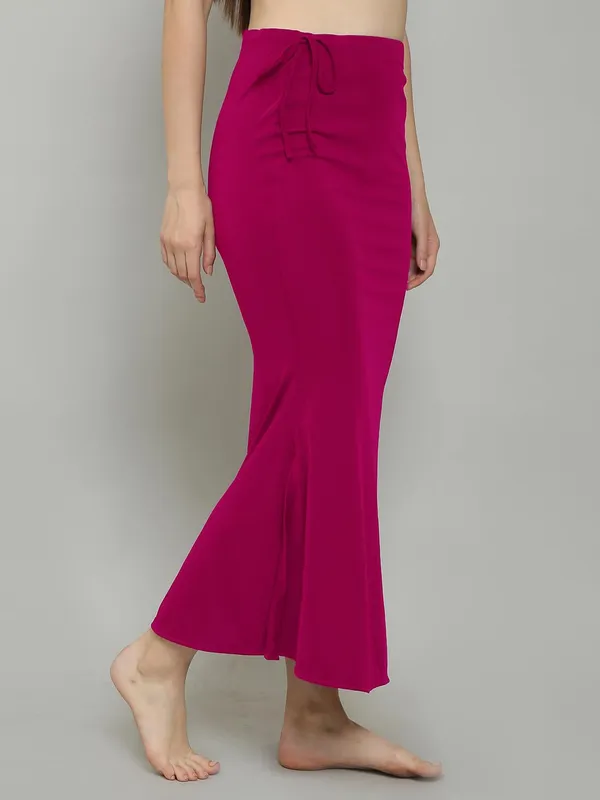 Magenta_Lycra_Solid_Fishcut_Petticoat_Skirt_Saree_Shapewear_For_Women_&_Girls