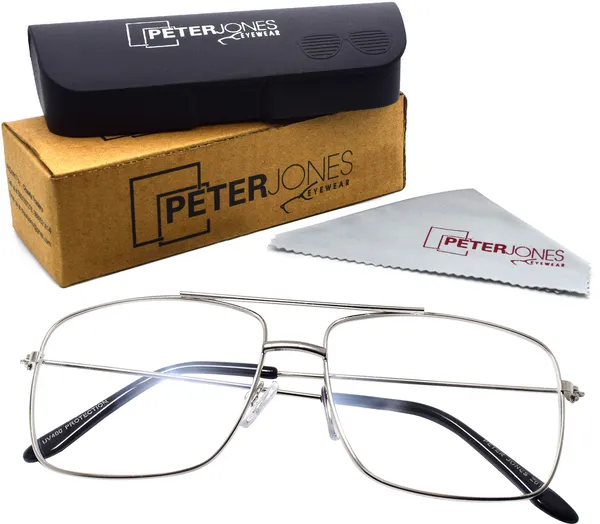 Silver_Full_Rim_Square_Frame_(52_Mm)_-_For_Unisex