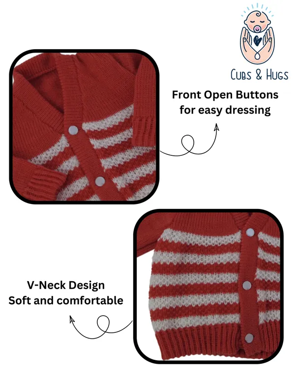 Brown_Sweater_Front_Open_V_Neck_Stripe_Design_For_Baby