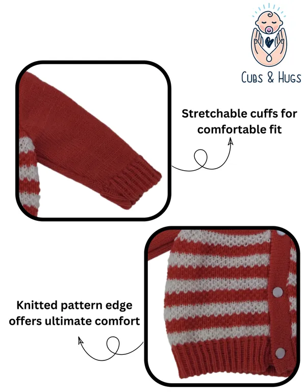 Brown_Sweater_Front_Open_V_Neck_Stripe_Design_For_Baby