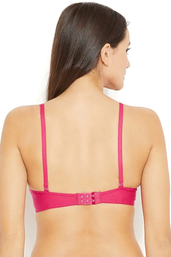 Pink_Cotton_Padded_T-Shirt_Regular_Bra_For_Women
