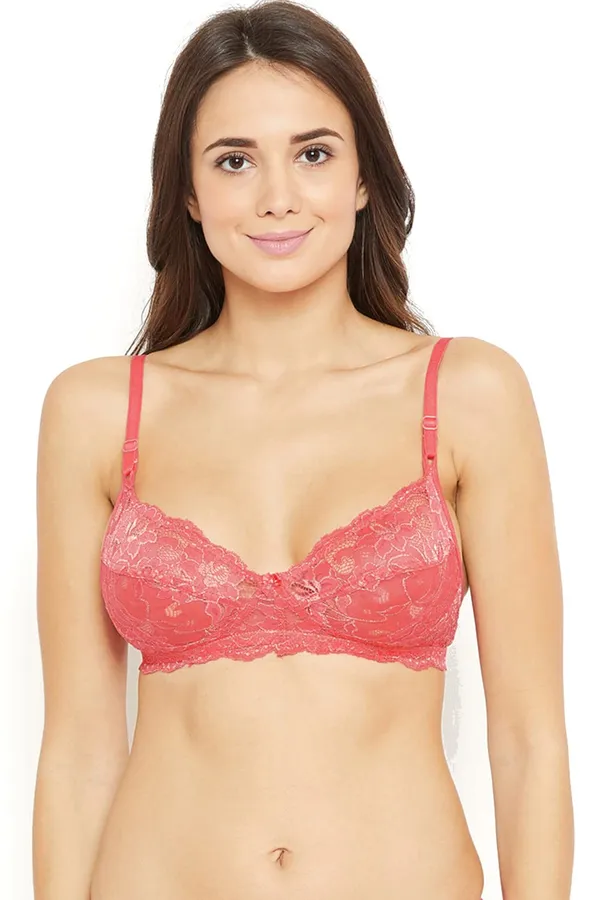 Coral_Strechable_Floral_Lace_Non_Padded_Bra_For_Women