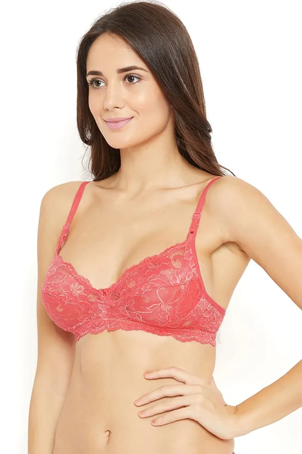 Coral_Strechable_Floral_Lace_Non_Padded_Bra_For_Women